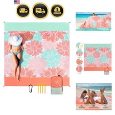 Beach Blanket Waterproof Sandproof Extra Large Beach Mat 79" X 83"/120"x108"f...