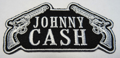 JOHNNY CASH AUFBÜGLER EMBROIDERY PATCH # 6 AMERICAN RECORDINGS GUN FLICKEN 9x4cm
