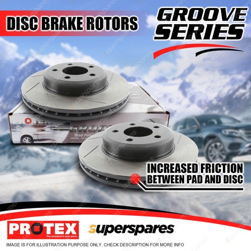 2x Rear Protex Groove Disc Brake Rotors for Toyota Rav 4 SXA10 Series 8 ...