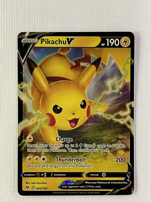 Pikachu V 043/185 Vivid Voltage NM Ultra Rare Full Art Pokemon