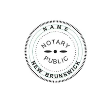 NEW IMPRUE Round Self-Inking NOTARY SEAL RUBBER STAMP - New Brunswick IDEAL 400R