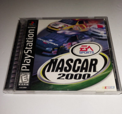 NASCAR 2000 Playstation 1 PS1 Black Label Game Complete Manual EA Sports RACING