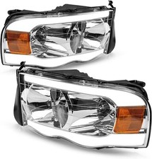 Led Drl Headlights Assembly Sequential Turn Signal For Dodge Ram 1500 2002-2005