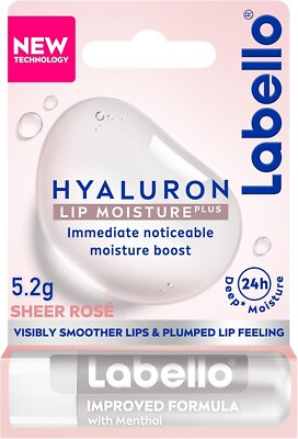 New Labello Lip Moisture Hyaluron Sheer Rose 5.2 g | Free Shipping Worldwide