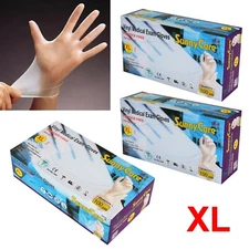 300Pcs SunnyCare Vinyl Exam Gloves Powder Free (Latex Nitrile Free) 🔥🔥🔥🔥🔥XL