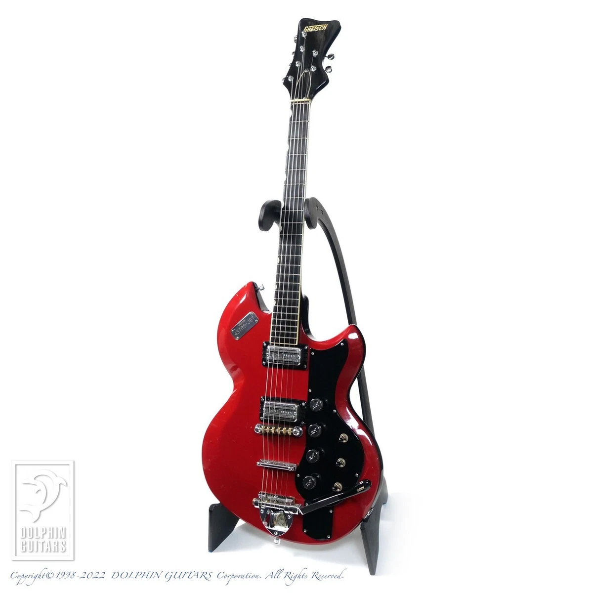Gretsch 6126 Astro Jet Red Top Black Back Made in USA 1967 Vintage