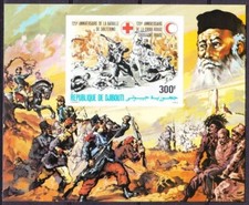 Djibouti 1984 MNH Imperf MS, Battle of Solferino, Red Cross and Red Crescent