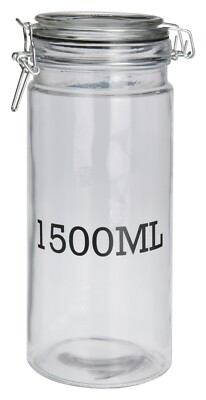 Vorratsglas Lebensmitteldose Vorratsdose Glas Silikonring 1500 ml
