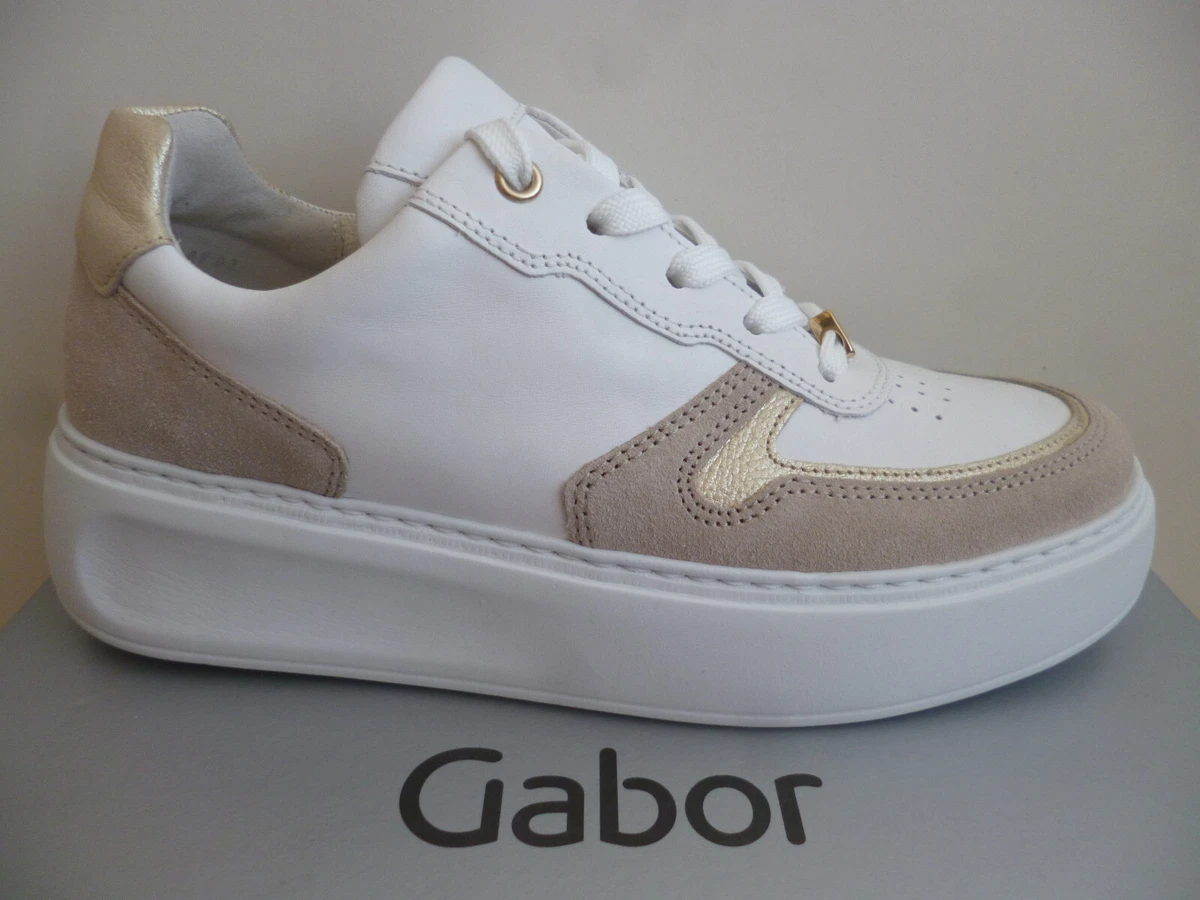 Gabor Sneaker Basse Donna - Collezione Comfort, Vernice, Larghezza Multipla (H), Tacco 4 Cm, Chiusura Con Cerniera
