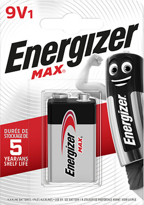 3x Energizer Max 9 V 1er Blister E-Block Transistor Batterie E300115901