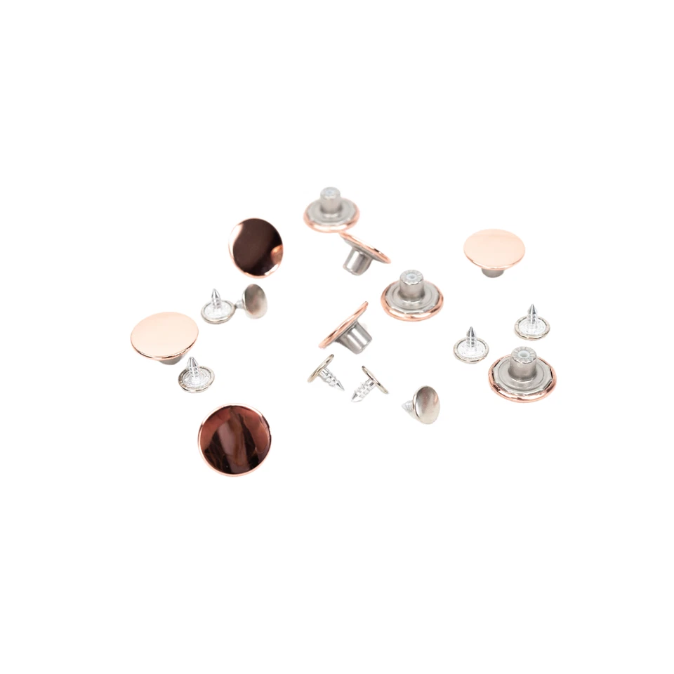 Tirantes Hombre Botón Sobre Orejas Cuero, Botones Metal, 24 Sin Coser Cromo. Foto 3 de 4