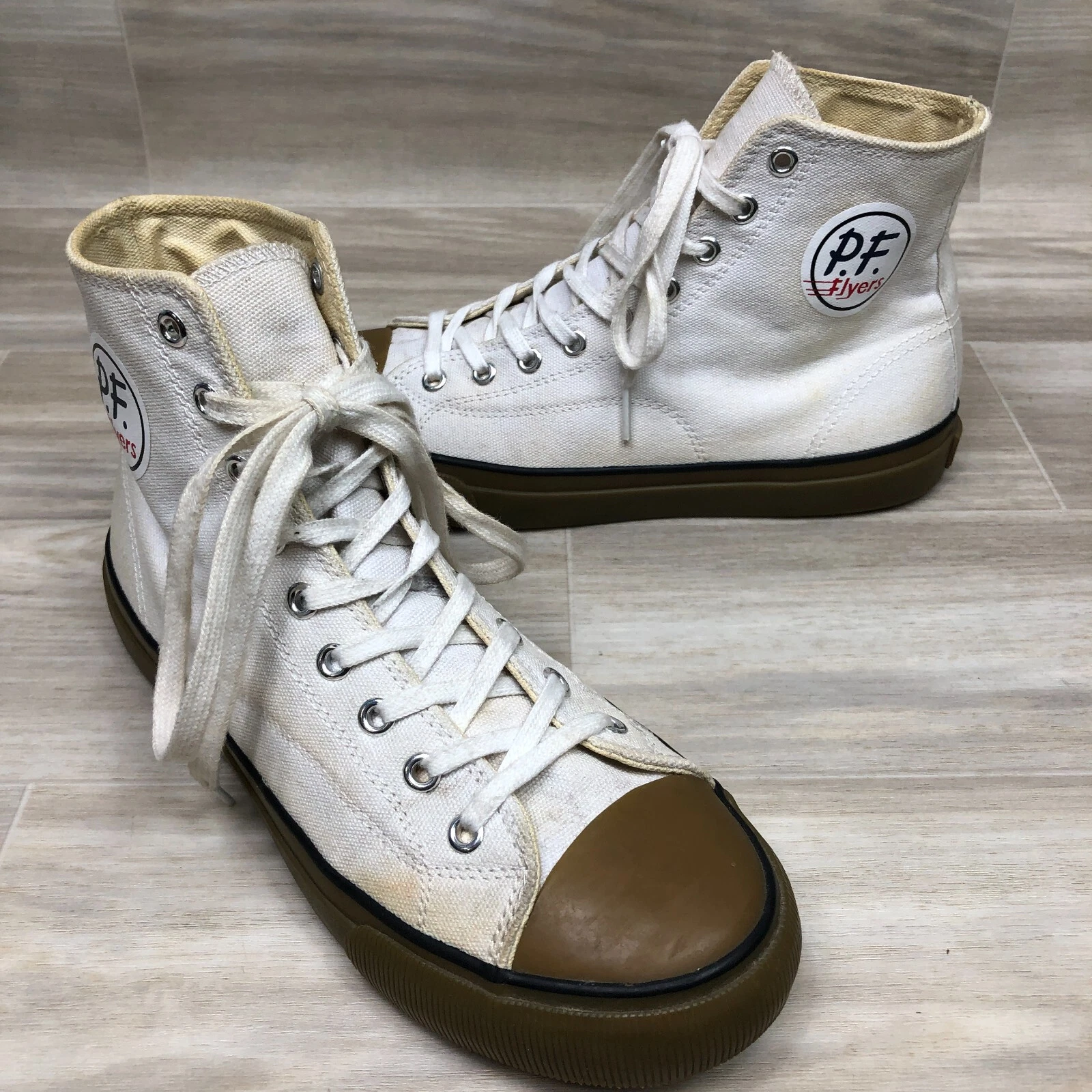 New Balance PF Flyers bianco con fondo in gomma uomo taglia 8 donna 9 5