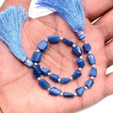 Blue Opal Faceted Nugget Shape Beads, Handmade jewelry making Gemstone Beads AAA