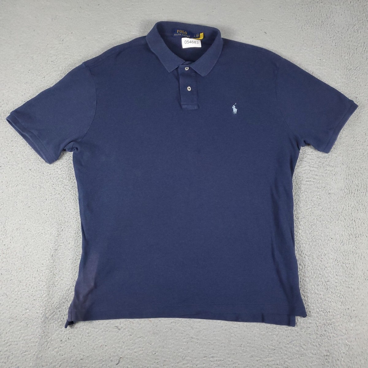 Ralph Lauren Polo Shirt Mens Size Large Blue Pony Casual Short