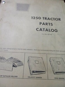 Oliver 1250 Tractors Parts Catalog 1968