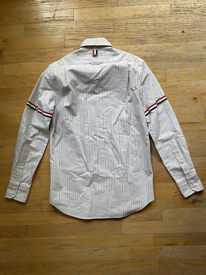 New 650 Thom Browne Stripe Armband Shirt Size 1 eBay