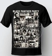 BLACK PANTHER PARTY COLLAGE T-SHIRT. BLACK HISTORY MONTH T-SHIRTS.  20 INCH TALL