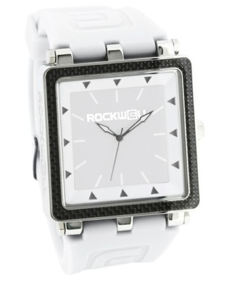 NEW IN BOX MENS Rockwell CARBON FIBER Wrist Watch WHITE CF-115 LIMITED EDITION