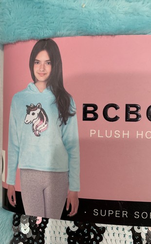 BCBG Girls' Youth 2-piece Plush Hoodie &Legging Unicorn, Size XS-5/6, NWT - Picture 2 of 3