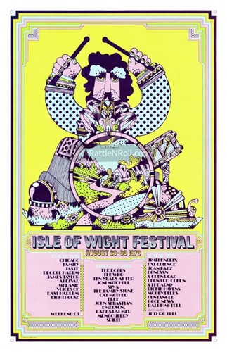 JIMI HENDRIX ISLE OF WIGHT TICKET 1970 7 DAYS BEFORE FINAL CONCERT 8/30 POP1 PSA - Picture 6 of 9
