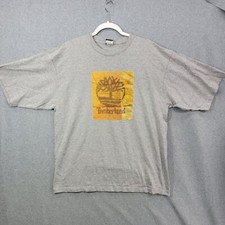 Vintage Timberland Shirt Mens Large Gray Crew Neck y2k usa made