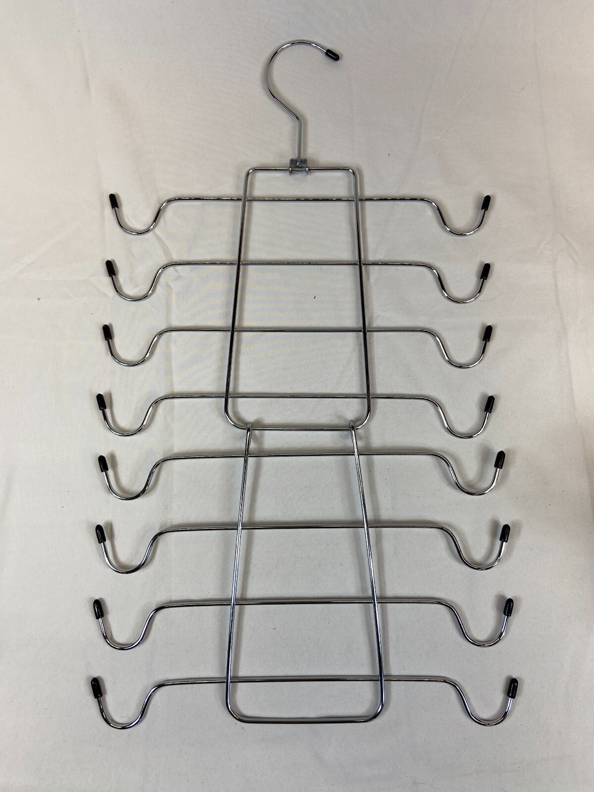 Silver Multi-Hook Belt & Tie Rack for Closet Organization & Space Saving-image