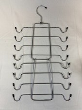 Belt and Tie Rack Hanger Closet Organizer Storage Saver Silver Multiple Hooks