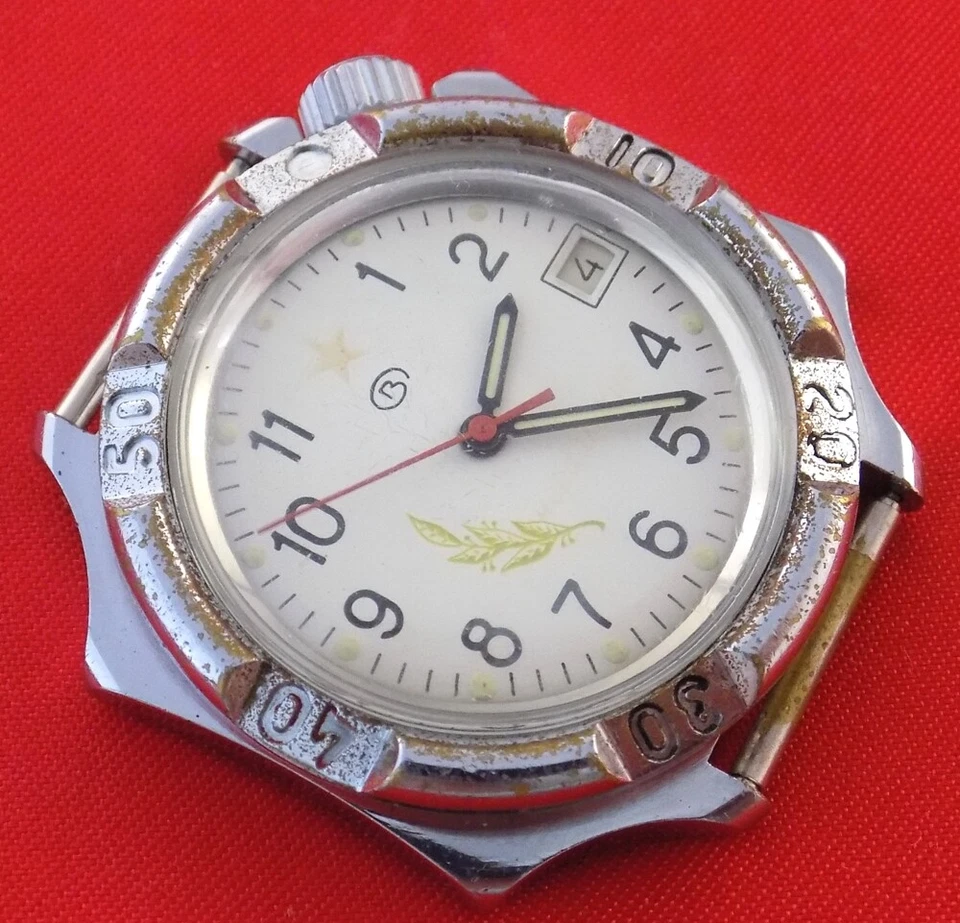 Vostok Komandirskie wrist watch Unique position of crown at number 2 gift men's - Image 3 of 4