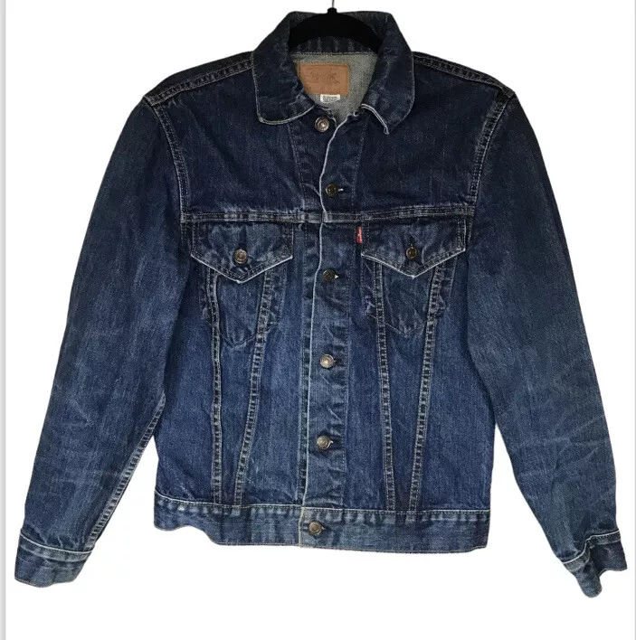 Vtg 1960s/70s ? Levis 70505-0217 Type 3 Big E Button Denim Jean Jacket Size  36