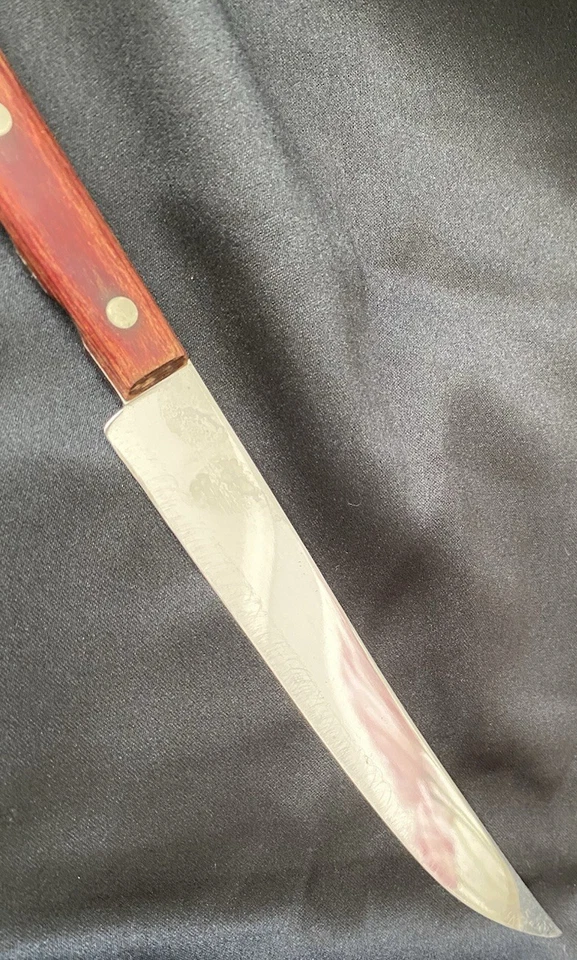 Винтажный нож для нарезки Case XX 783-8 из нержавеющей стали США 7,75 дюйма лезвие деревянная ручка - Изображение 4 из 4