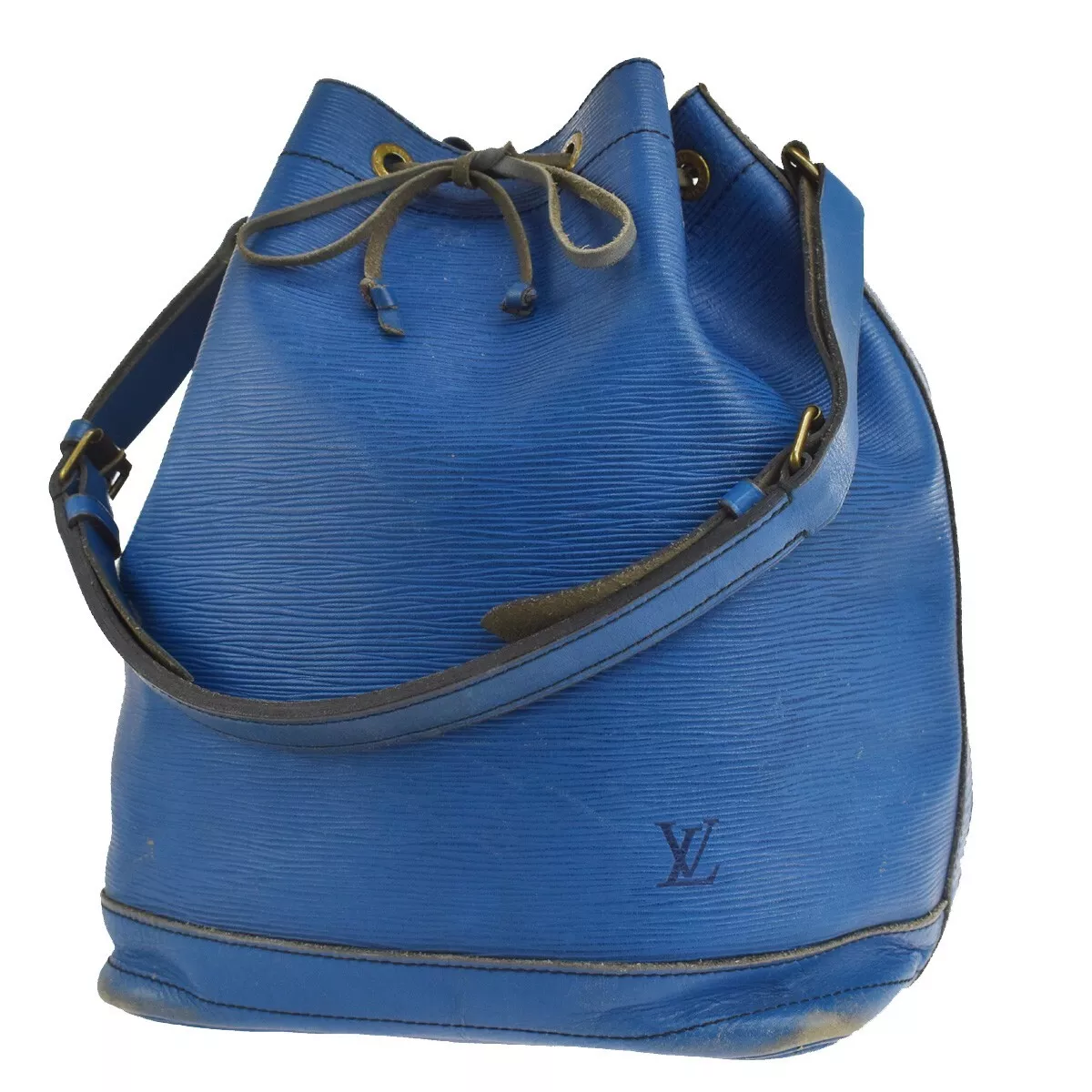 VINTAGE LOUIS VUITTON NOE GM HANDBAG IN BLUE EPI LEATHER LEATHER