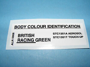 British Racing Green Colour Chart