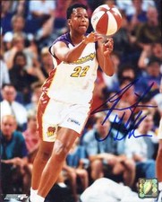 Jennifer Gillom (WNBA star) LA Sparks -signed 8x10 action-photo INPERSON w/COA