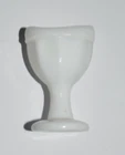Vintage Optical Eye Wash Cup White Milk Glass Pedestal 8 Panel 2 1/4" Tall