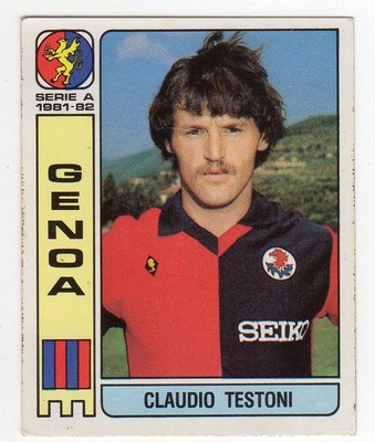 1981/82 NEW FOOTBALLERS figure number 156 GENOA TESTONI