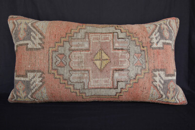 17X32 Lumbar pillow,Vintag pillows,King size Pillow Cover,Throw Cushion Case