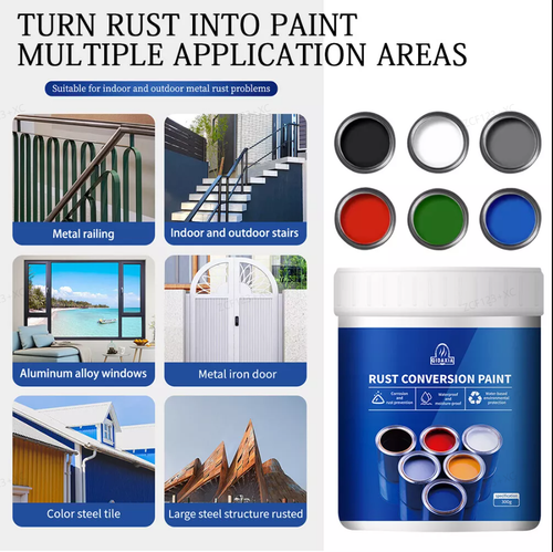 500g Rust Conversion Paint Metallic Paint for Metal Rust Converter Weatherproof - Picture 4 of 22