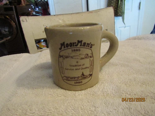 Vintage Monmouth Pottery MoorMan’s Coffee Mug 1980 Western Stoneware Cup
