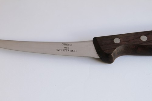 Butcher's 5" Obenz USA Wooden Handle Boning Knife | WDH777-5CB - Picture 3 of 4