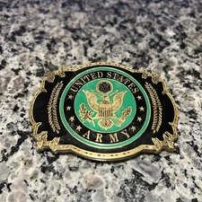 US Army Belt Buckle 1999 EE Inc Made In USA B0101 3”x 2”