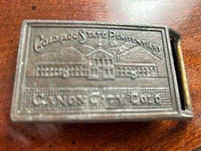belt buckle vintage Indiana Metal Craft. COLORADO STATE PENITENTIARY