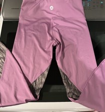 Soulgani Active Leggings Yoga Pants Purple High Rise Stretch Women  s Small