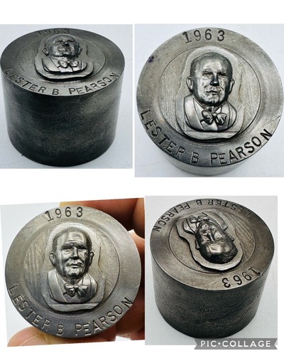 Lester B. Pearson Canadian Prime Minister 1963 OOAK Steel Hub Die Master