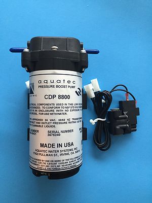 AQUATEC 8851 SERIES RO BOOSTER PUMP 24VAC 8851-2J03-B421 + 1/4'' PORT SWITCH