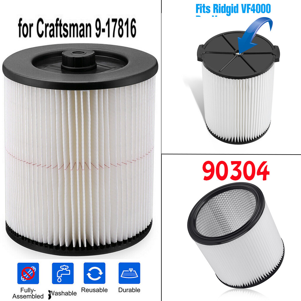 2-Pack Replacement Cartridge Filters For Shop-Vac Wet/Dry Vacuums - Fits 5 To 16 Gallon Models