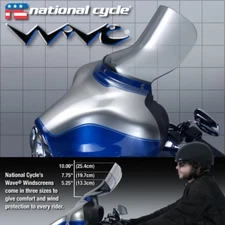 NATIONAL CYCLE WAVE 10" CLEAR WINDSHIELD HARLEY ELECTRA GLIDE FLHT FLHTC 96-13