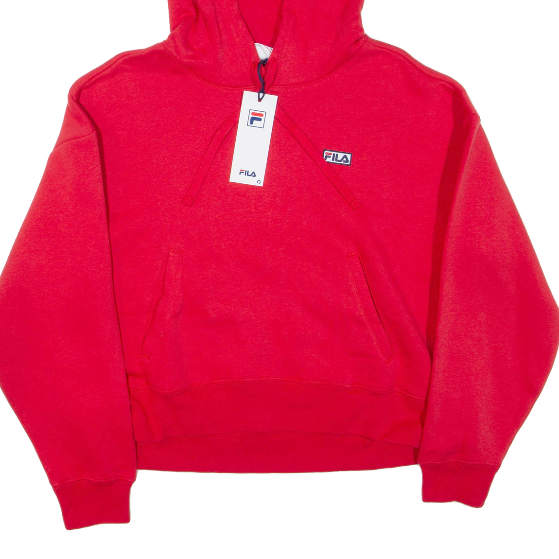 FILA Cropped Felpa Donna Rossa con Cappuccio L