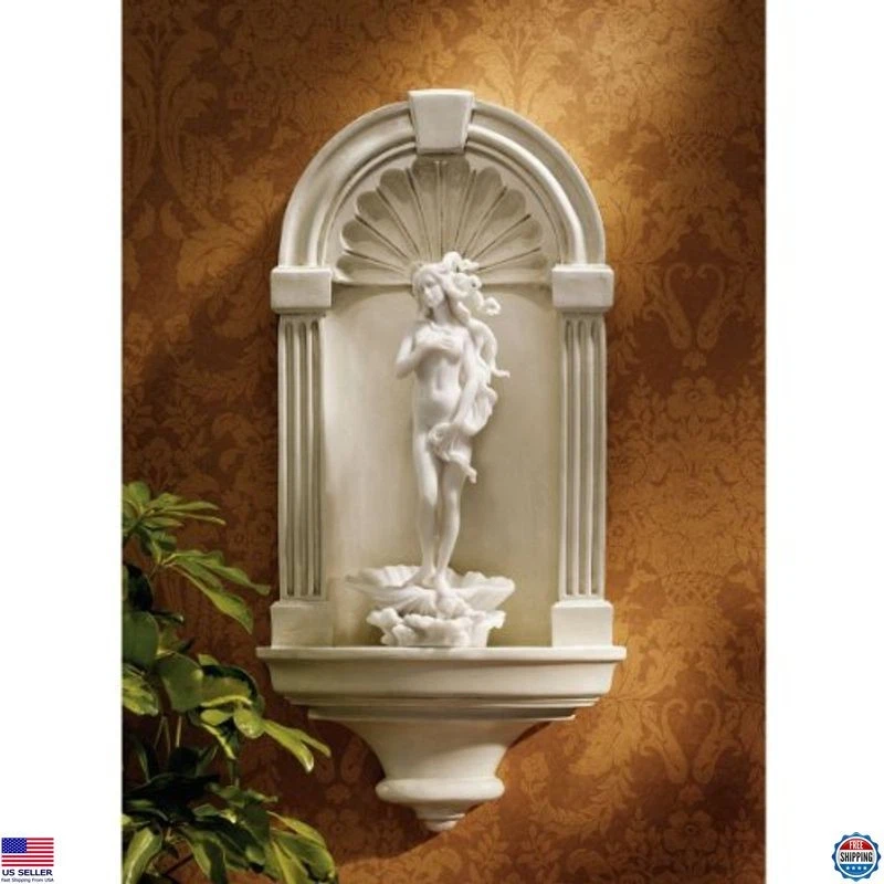Design Toscano European Medium Wall Niche Shelf - 21" Tall, Antique Stone Finish - Image 2 of 4