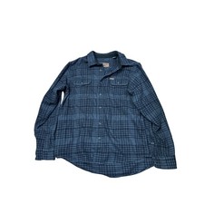 Orvis Classic Collection Men's Flannel Shirt Size M Gray Plaid Long Sleeve