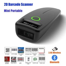 2D Barcode Scanner Mini 2.4G Wireless Bluetooth Handheld Portable 1D 2D QR Code